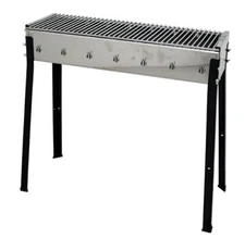 Omcan USA 47310, 29 1/2" Stainless Steel Charcoal Commercial Outdoor BBQ Grill