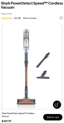 #ad Shark PowerDetect Speed Cordless Vacuum $275.00