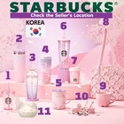 Korea 2026 Sakura Cherry Blossom Blooming Tumbler Cold Cup Mug Knit Bag Cat