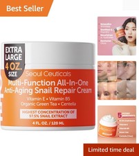 4oz Luxurious 97.5 Snail Mucin Moisturizer Cream for Youthful Skin - K Beauty