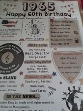 1965 Happy 60th Birthday Card