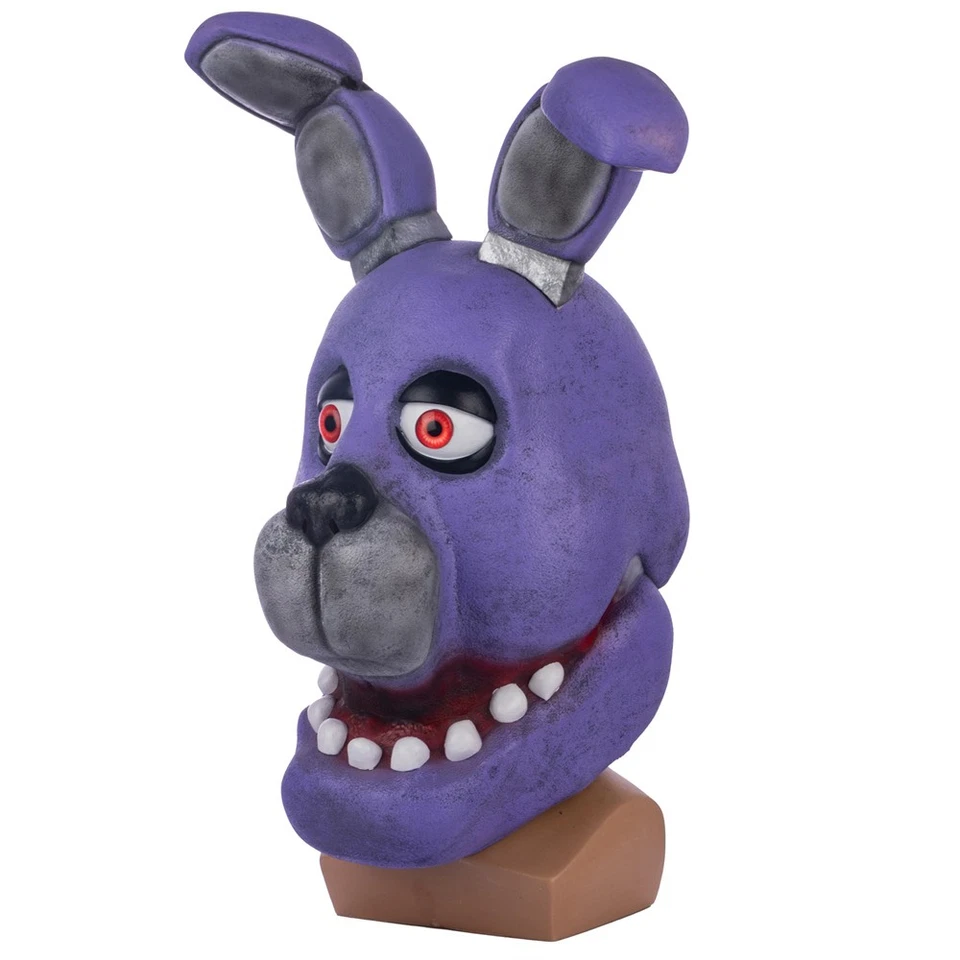 Five Nights at Freddy FNAF Bonnie Rabbit Cosplay Máscaras Látex Cabeza Completa Halloween Foto 2 de 4