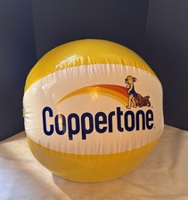 Large COPPERTONE Beach Ball Approximate 21" Inflatable Sunscreen Advertising