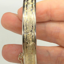 Vintage Coro Bracelet Gold Tone Etched Bangle...