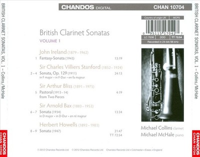 BRITISH CLARINET SONATAS, VOL. 1 NEW CD