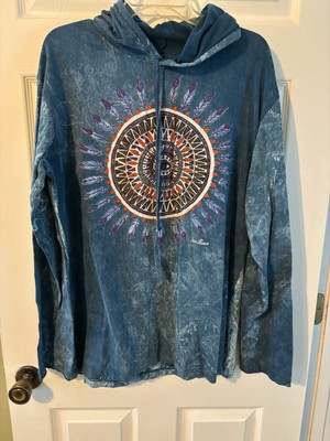 Mens Kathmandu Imports Tie-Dyed Long Sleeve Shirt With Eye/No Time Size XL