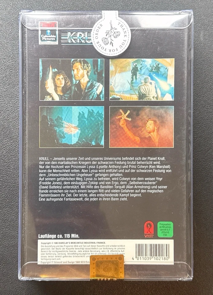 Krull Fantasy RCA FSK12 Uncut 115Min. 1990 RAR VHS UV-Hülle - Bild 3 von 4