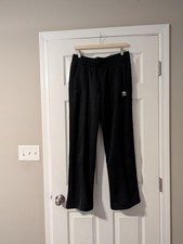 ADIDAS Women's Black Oversized SST Knit Track Pants Medium Great Condition
