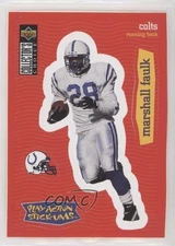 1997 Upper Deck Collector's Choice Play Action Stick-Ums Marshall Faulk #S20 HOF