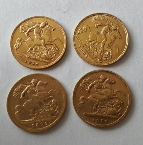 gold coin set british sovereign