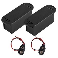 9V Battery Box Case Holder for Active Guitar Bass Pickup Pack of 2