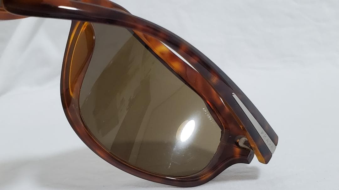 Prada Gackt Used Icon Logo Metal Big Lens Sunglasses Brown Men's Women Used thumbnail 4
