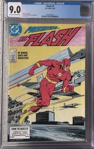 Flash #1 CGC 9.0 OW-WP; DC Comics 1987; Flash v2, Wally West In Own Title; KEY