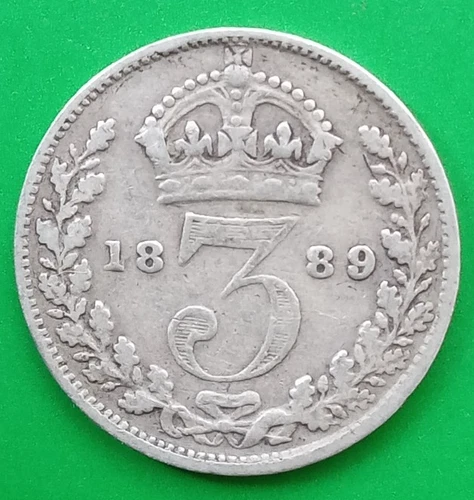 1889 Victoria Threepence — photo from the most recent tracked eBay sale