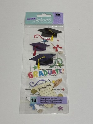 EK Success A Touch of Jolee's Dimensional Stickers Graduation 18 Pcs