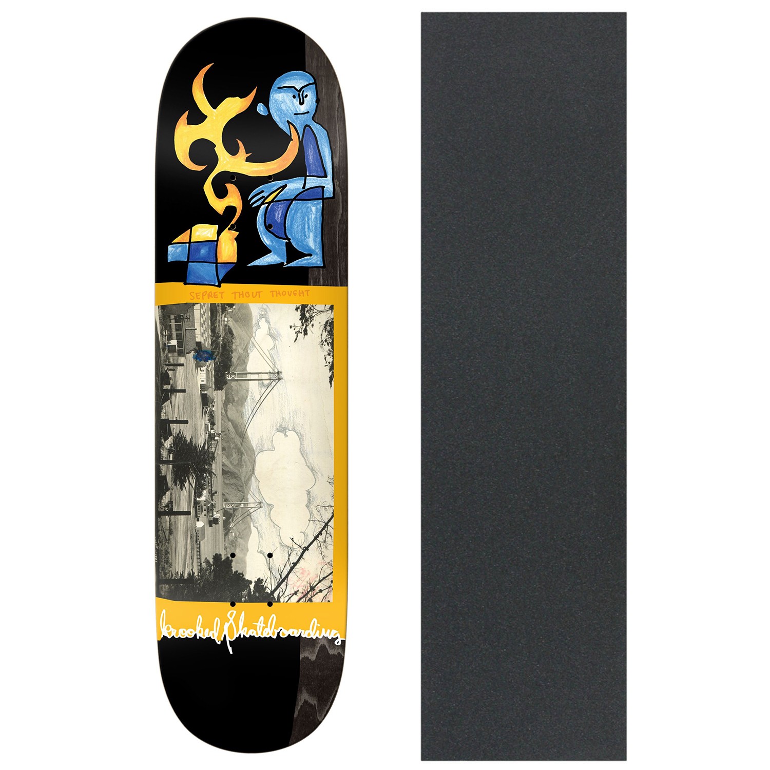 Krooked Skateboard Deck Cernicky Bridge 8.5" x 31.85" with G