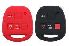 Silicone Key Fob Cover Case fits for Lexus ES GS GX is LS LX RX SC Black Red