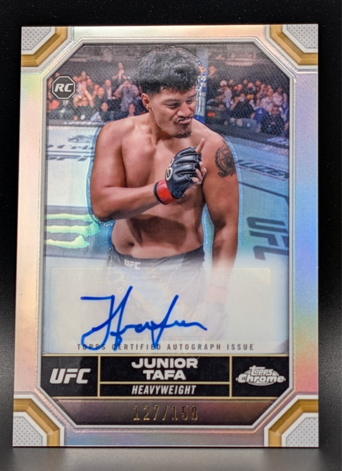 2024 Topps Chrome UFC - Junior Tafa - Chrome Rookie Autographs Refractor /150