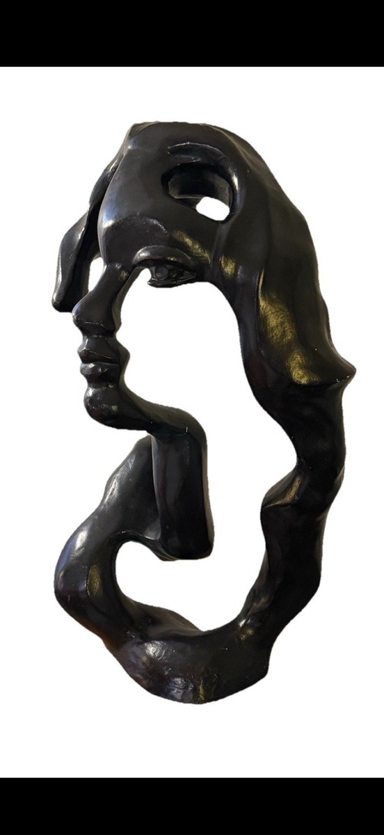 Vintage Portrait woman sculpture By Klara Sever 1979 Austin 