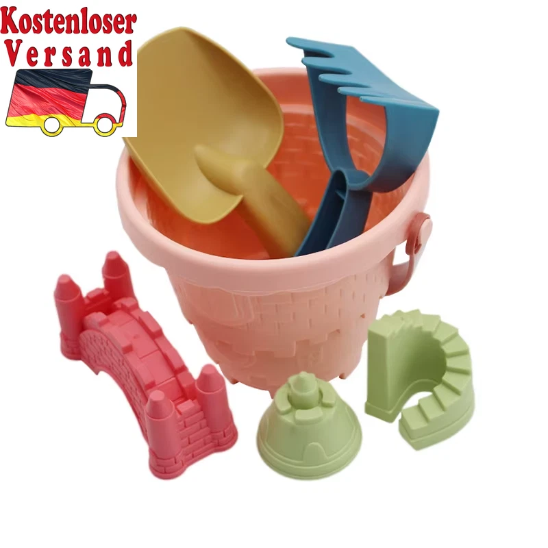 Beach Toys for Kids Castle Sand Bucket Digging Sand Scoop Toy Baby Sandbox Set S