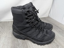 Merrell Tactical Moab 2 8" Waterproof Side Zip Boots Men  s Size 9 Black J15845