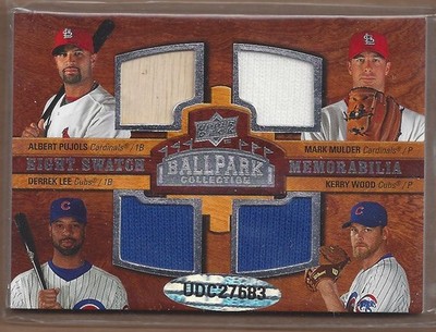 2008 UD Ballpark Pujols/Mulder/Lee/Wood/Fielder/Sheets/Gorzelanny/Nady Jersey BB
