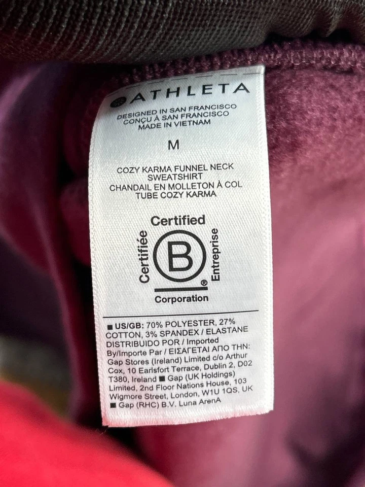 Suéter polar Athleta para mujer mediano púrpura cuello alto Foto 4 de 4