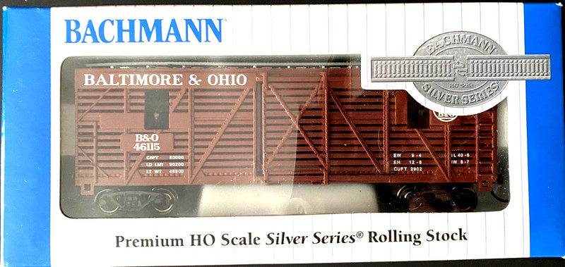 Bachmann Premium Ho #19707 Animated Stock Car w/Cattle Baltimore & Ohio New