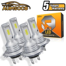 4pcs H7 H7 Led Headlight Bulbs High Low 6000k White 300 Light Output Cool 100w