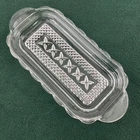 Vintage Anchor Hocking Wexford Rectangular Relish Tray Diamond Pattern Handles