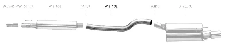 Tubo di collegamento Bastuck - Opel Corsa B / Opel Tigra S93 Coupé - Immagine 2 di 4