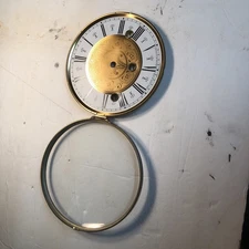 Vintage Trend Clocks West Germany Mantle Winding Clock Part  Face & Glass Bezel