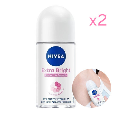 Nivea Extra Bright Roll On Radiant & Smooth Vitamin C Anti-Perspirant Women 50ml