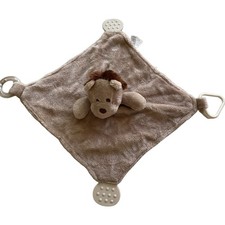 Modern Baby Brown Lion Snuggle Blankie Lovey Plush Security Blanket Teether