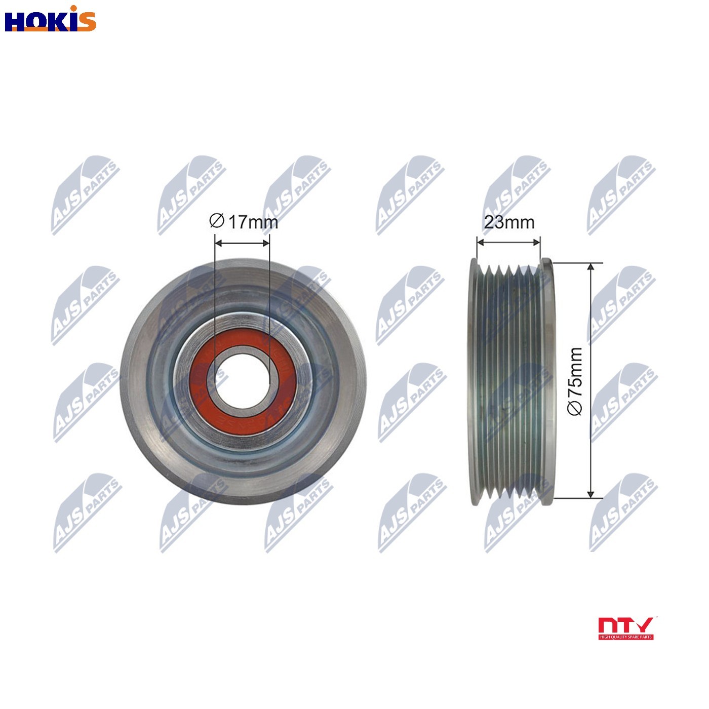 V-belt tensioner pulley RNK-MZ-015 NTY for MAZDA 2 3 3 Saloon - Image 7