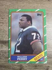 Topps 1986 William Perry #20 Rookie Chicago Bears NFL Football Card. rookie card picture