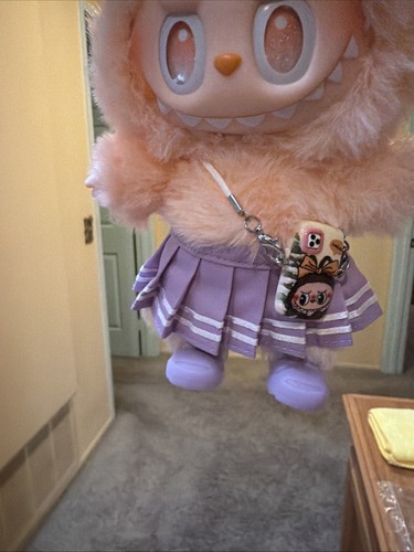 Purple Skirt Shoe Mobile Set For Pop Mart Labubu Macaron, Have A seat, Labubu V3 - Picture 5 of 7