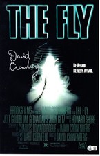 David Cronenberg signed 11x17 Poster Director, Writer The Fly 1986 Beckett