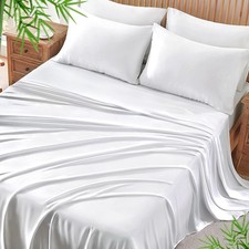 Cooling Quick-Dry Bed Sheets Set 6 Pieces White, Queen , 30-Seconds Fast Abso...