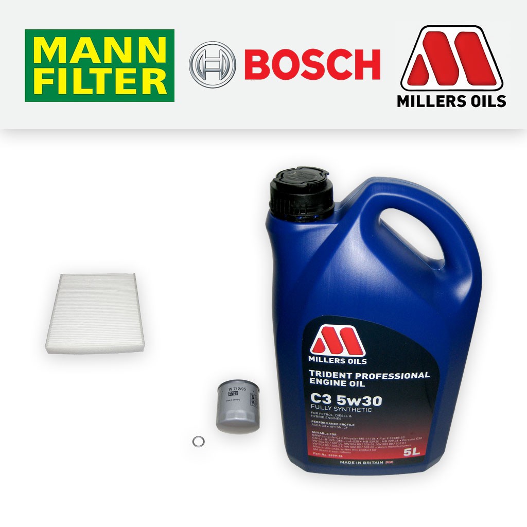 SERVICE KIT for VW POLO MK6 AW 1.0 TSI TGI OIL CABIN FILTERS +OIL (2017-2020)