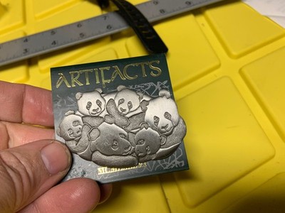 JJ.  Artifacts Pewter Panda Pin - Family