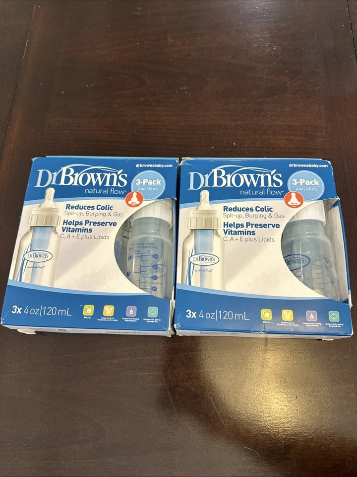 D.R. Botellas Marrón Azul 4 0z 6 Unidades (Flujo Natural) 120 ml Foto 2 de 4