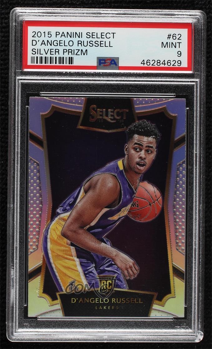 2015 Select Concourse Silver Prizm D'Angelo Russell #62 PSA 9 MINT Rookie RC uk2