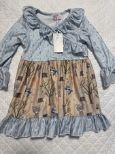 Toddler Girls Pete  Lucy Woodland Creatures Dress 12-18 Mo Soft NWT Spring Play
