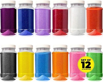 16.5 Pound Colored Play Sand - Assorted Colorful Craft Art