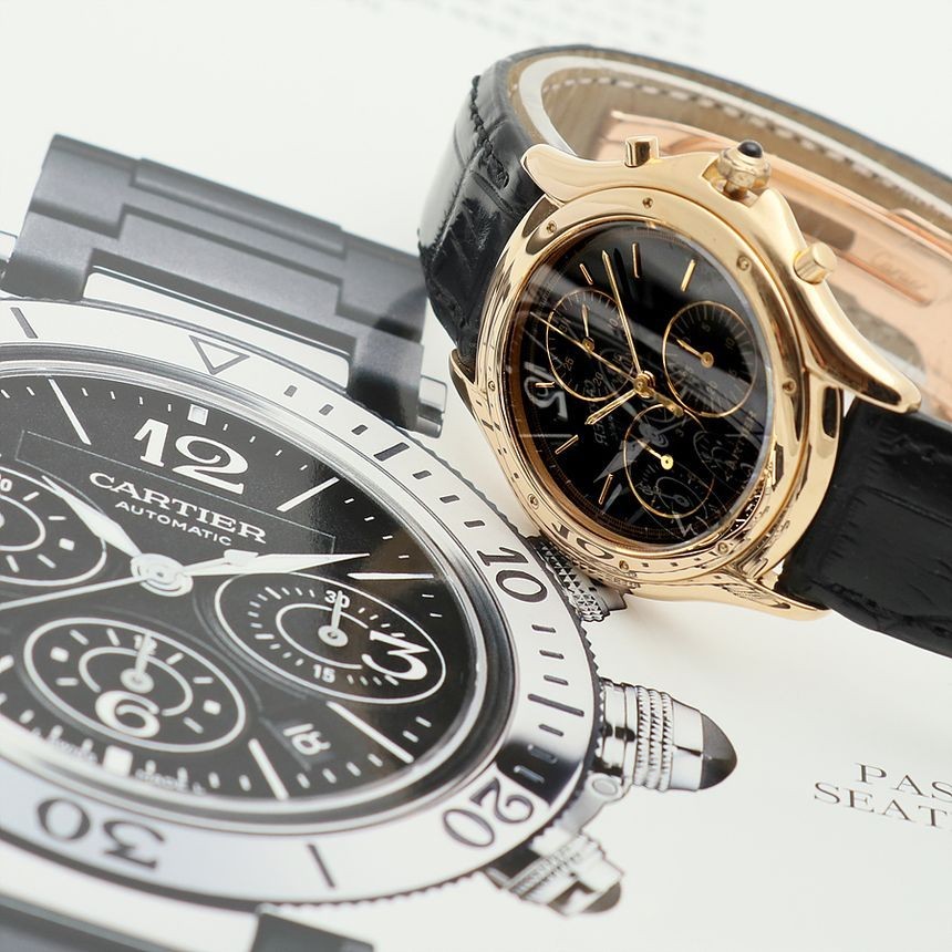 Cartier Cougar Chrono Chrono Gold 33 Large Black W3500851 Men's Unisex 138161467 thumbnail 22