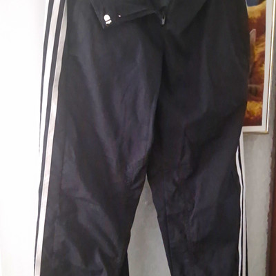 adidas Herren Trainingshose L schwarz/weiß 3-Streifen Regular Fit mit Taschen