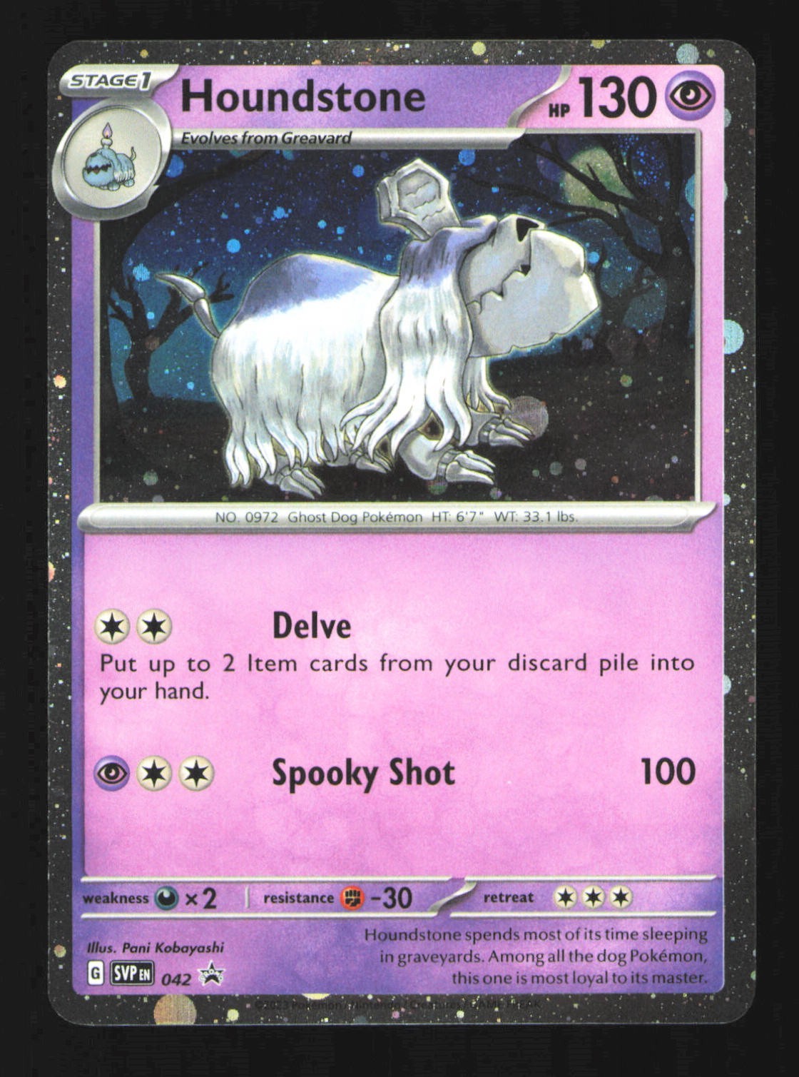 Houndstone 042 Sv: Scarlet & Violet Promo Cards Holo