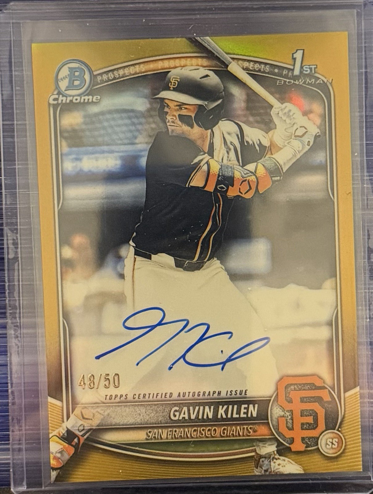 Gavin Kilen 2025 Bowman Draft Chrome Auto Gold Refractor 48/50