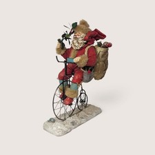 Vintage Smithsonian Institution Santa on Bicycle Christmas Figurine